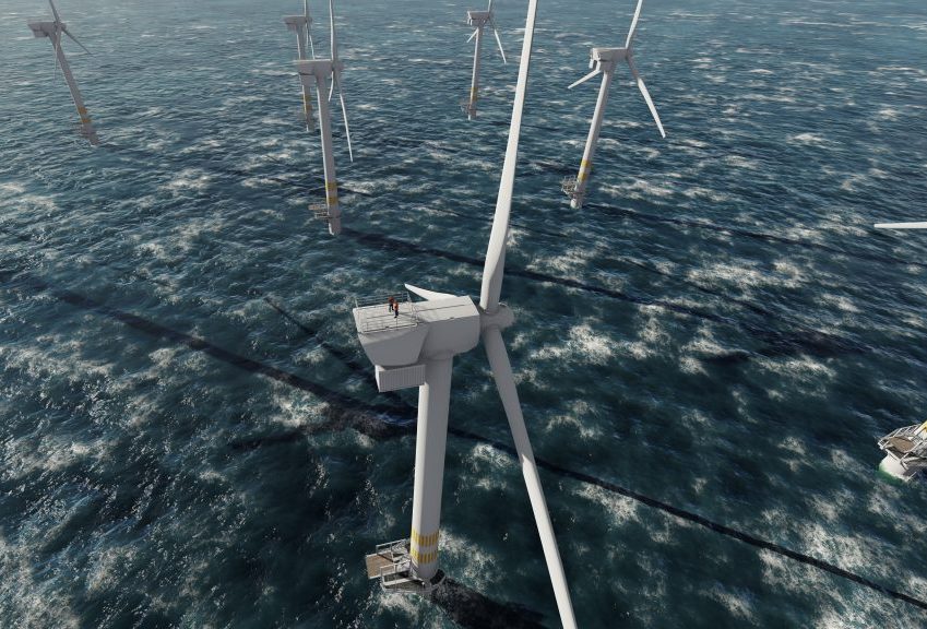 Image of ocean windfarm